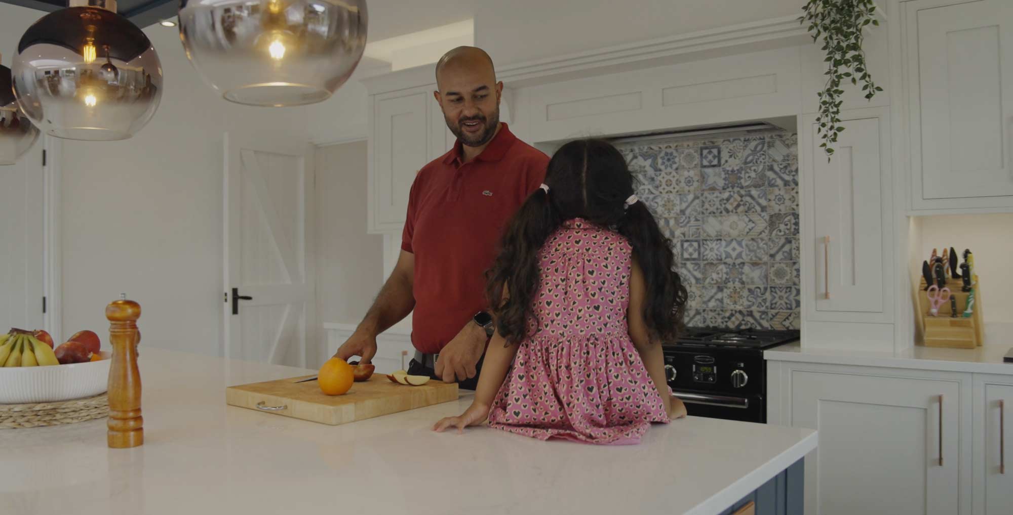Excel Home Design, Tylagarw, open plan living, Dad and daughter