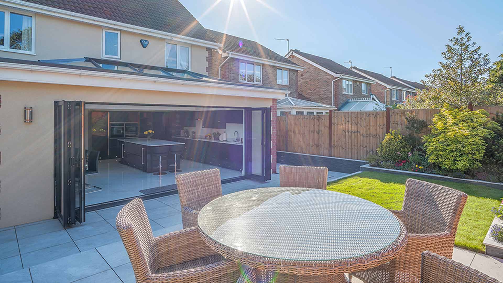 Excel Home Design, Extension, garden, Bifold doors