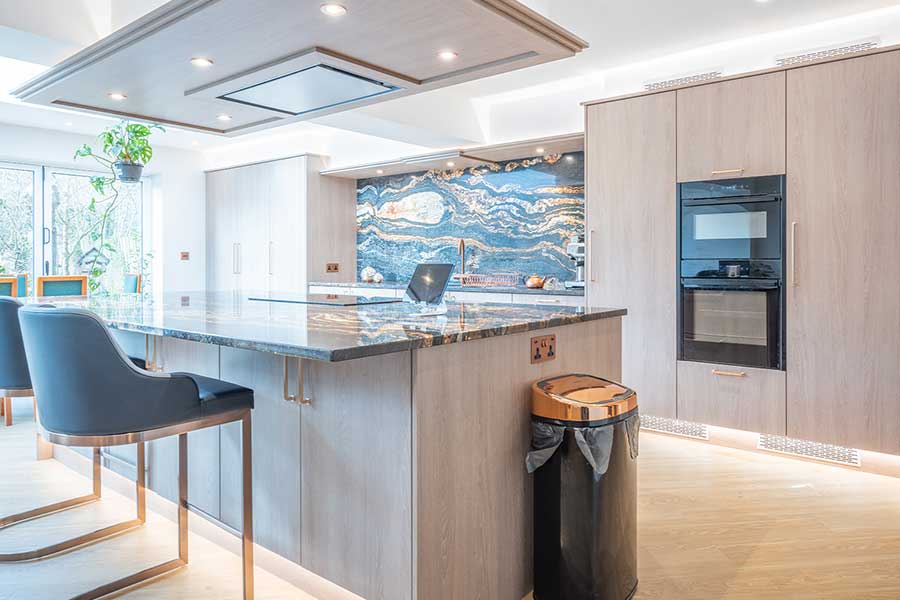 Excel Home Design, Marble splashback, light grey litchen