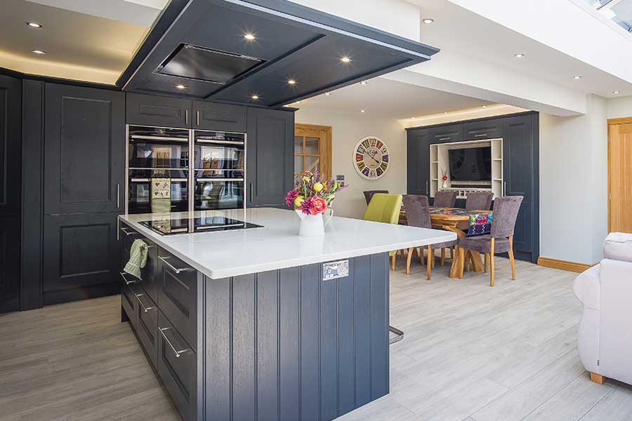 Excel Home Design, Blue, grey kitchen