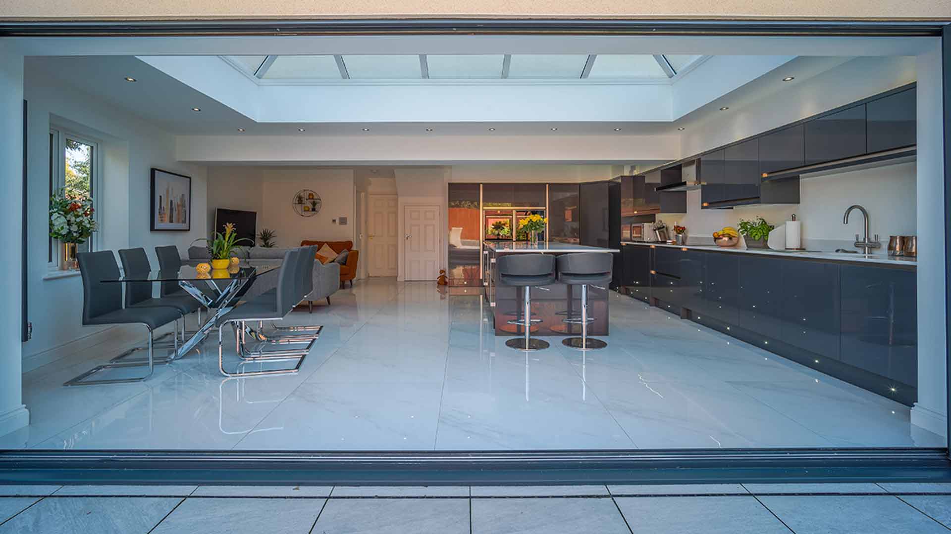 Excel Home Design, Bifold doors, garden